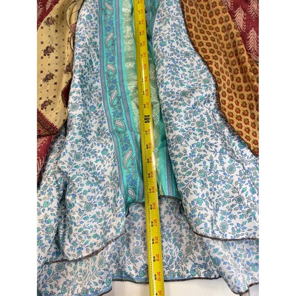 Jack pot new york Silk Dress Halter Neck Colorful Boho Hippie Festival Unique - Picture 7 of 9